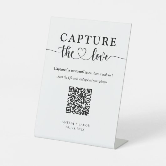 Signe De Table Simple Capture the Love Wedding  (Recto)