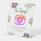 Signe De Table Simple Classique Fleurs Mariage Douche (Recto)