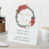 Signe De Table Simple classique Mariage de Noël Signature Boisson (In SItu)