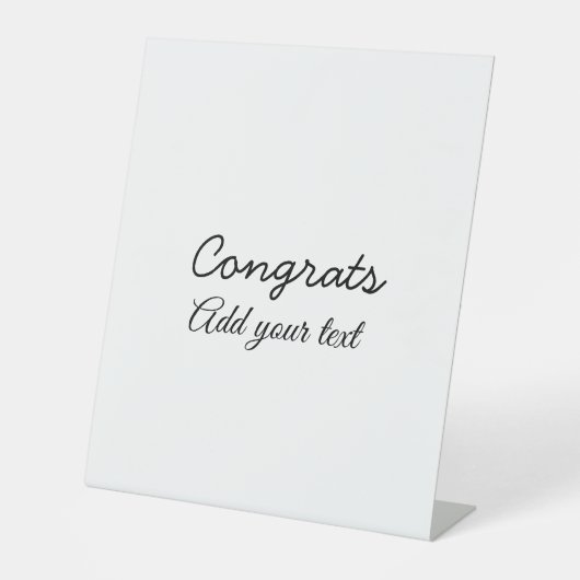 Signe De Table Simple congratulation graduation add your (Recto)