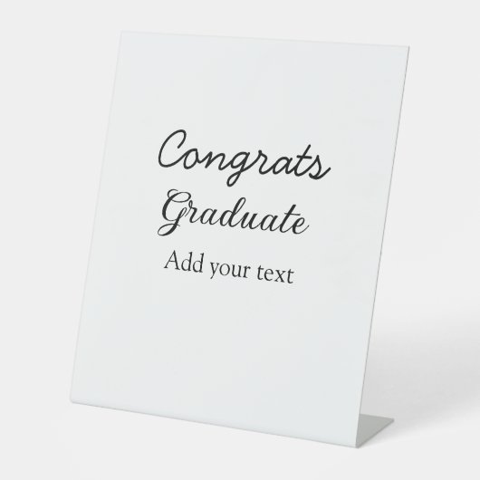 Signe De Table Simple congratulation graduation add your (Recto)