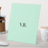 Signe De Table Simple couleur solide ajouter le nom du texte mono (In SItu)