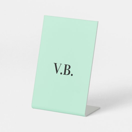 Signe De Table Simple couleur solide ajouter le nom du texte mono (Recto)