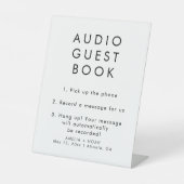 Signe De Table Simple Elegant Audio Mariage Guestbook (Recto)