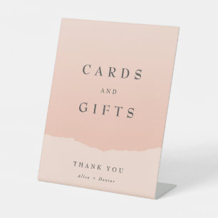 Signe De Table Simple élégant Blush Wedding Cartes et Cadeaux Sig