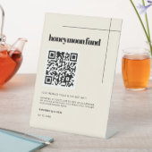 Signe De Table Simple élégant & chic Honeymoon fund Code QR (In SItu)