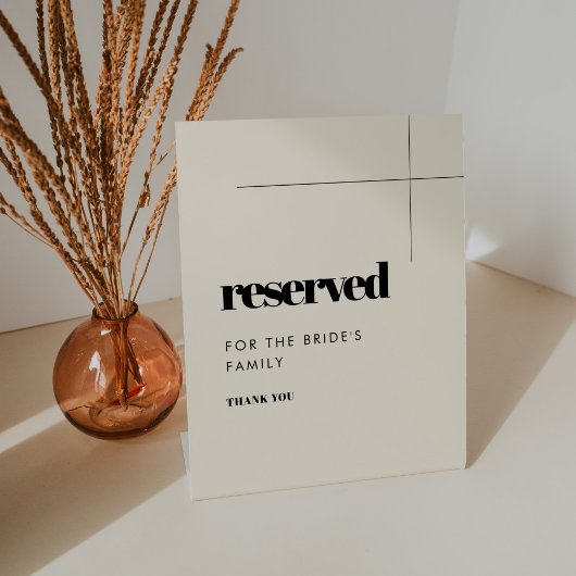 Signe De Table Simple élégant & chic Réservé à la famille