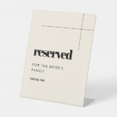 Signe De Table Simple élégant & chic Réservé à la famille (Recto)