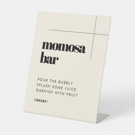 Signe De Table Simple, élégant et chic bar Momosa (Recto)