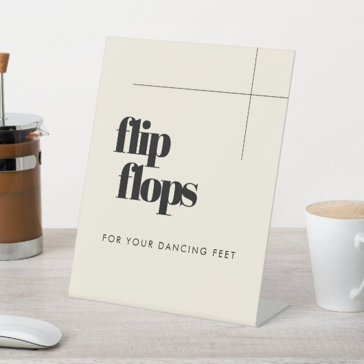 Signe De Table Simple, élégant et chic mariage à tongs (In SItu)