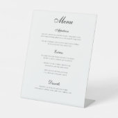 Signe De Table Simple Elegant Menu Mariage Trois Parcours (Recto)