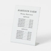 Signe De Table Simple Entreprise Agricole de Miel (Recto)