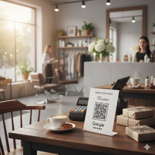 Signe De Table Simple entreprise personnalisée Laisser un examen
