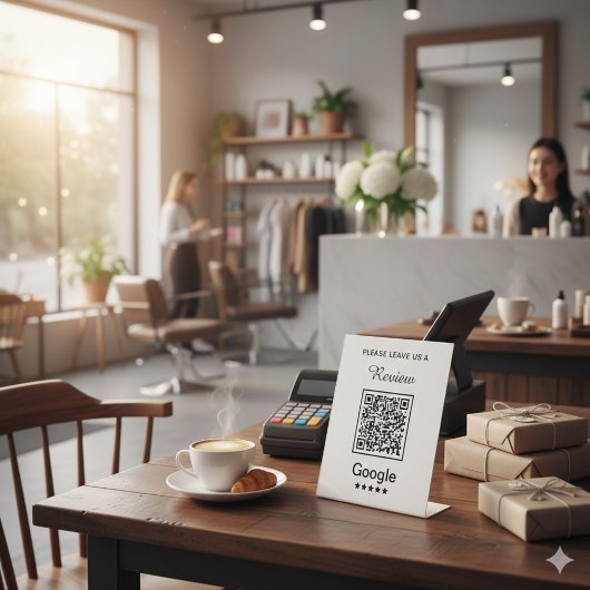 Signe De Table Simple entreprise personnalisée Laisser un examen