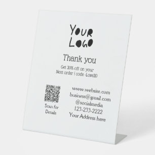 Signe De Table simple et minimal ajoutez votre logo/votre design 