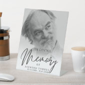 Signe De Table Simple Funeral Sympathy Photo Memorial (In SItu)