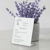 Signe De Table Simple Lavender Wedding Bar Menu