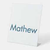 Signe De Table simple lettre initiale monogramme ajouter votre no (Recto)