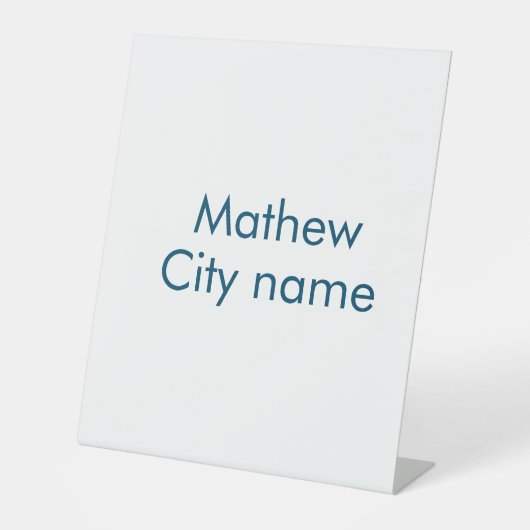 Signe De Table simple lettre initiale monogramme ajouter votre no (Recto)