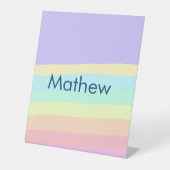 Signe De Table simple lettre initiale monogramme ajouter votre no (Recto)