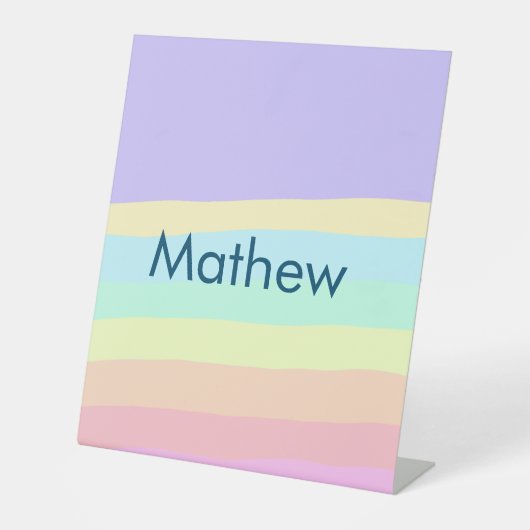 Signe De Table simple lettre initiale monogramme ajouter votre no (Recto)