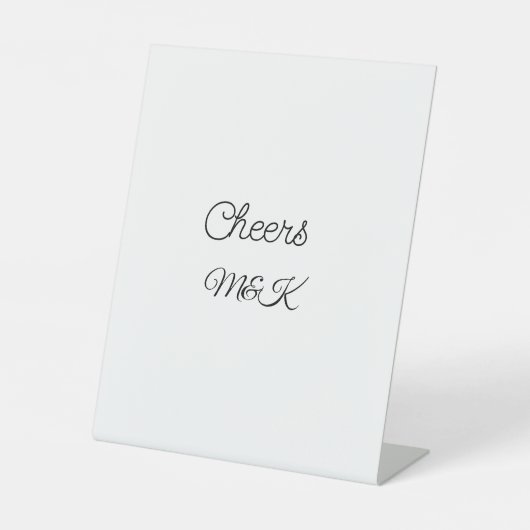 Signe De Table Simple minimal ajouter nom acclamations couple nom (Recto)