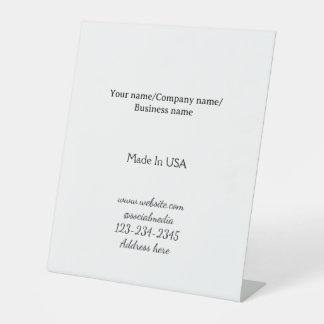 Signe De Table simple minimal ajoutez votre logo/design ici entre