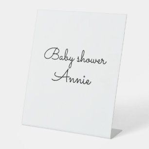 Signe De Table simple minimal ajoutez votre nom texte baby shower