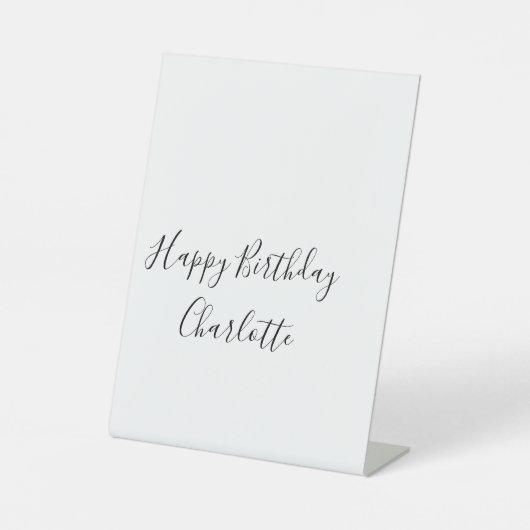 Signe De Table SIMPLE MINIMAL.CUTIE ADD NAME BABY happy birthday (Recto)