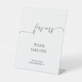 Signe De Table Simple minimal Script Wedding Favor (Recto)