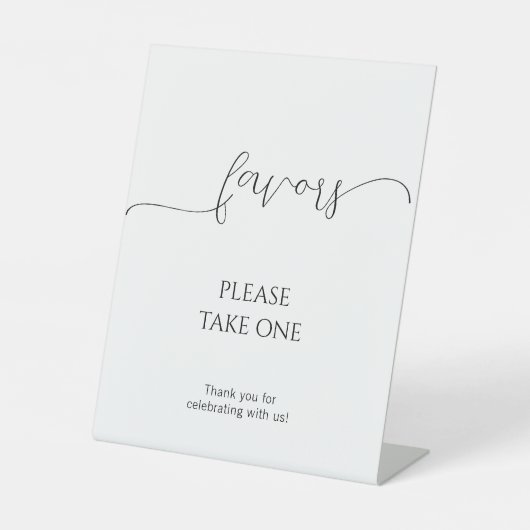 Signe De Table Simple minimal Script Wedding Favor (Recto)