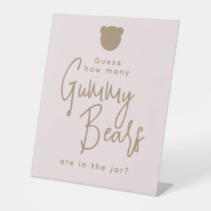Signe De Table Simple minimaliste moderne Baby shower d'ours jeu