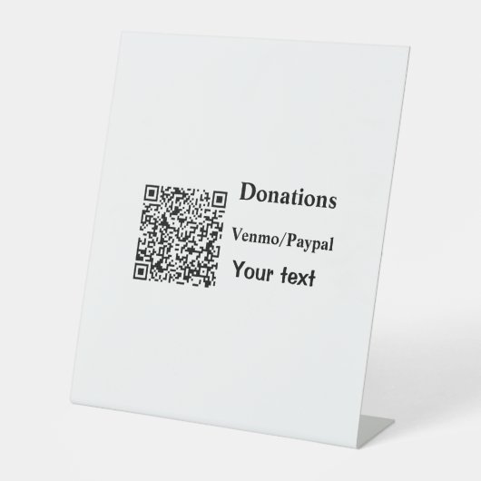 Signe De Table Simple minimum ajouter des dons de code-barres ven (Recto)