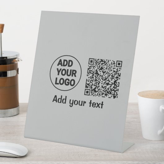 Signe De Table Simple minimum q r code ajouter logo code d'analys (In SItu)