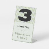 Signe De Table Simple Modern Bunco Table Three Card Set  (Recto)