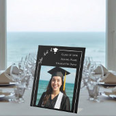 Signe De Table Simple modern photo black Graduation Party welcome