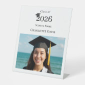 Signe De Table Simple modern photo Graduation party welcome (Recto)