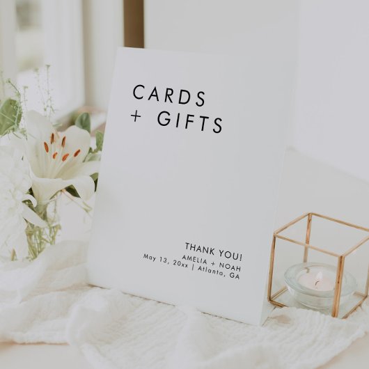 Signe De Table Simple Moderne Élégant Cartes Et Cadeaux Mariage