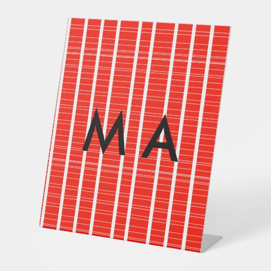 Signe De Table Simple monogramme ajouter votre nom lettre man min (Recto)