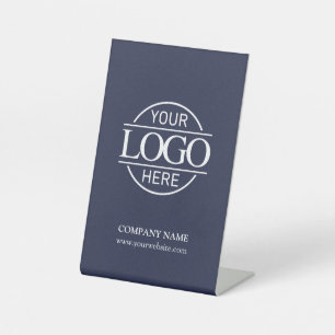 Signe De Table Simple Navy Blue Corporate Company Logo d'entrepri