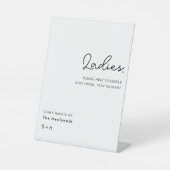 Signe De Table Simple Neutral Ladies Wedding Bathroom Basket (Recto)