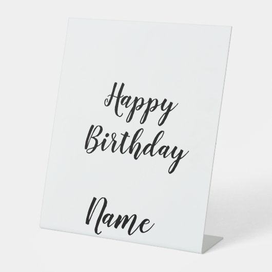 Signe De Table simple petit heureux anniversaire ajouter votre no (Recto)