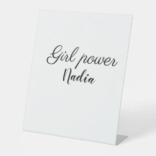 Signe De Table simple pouvoir minimal des filles ajouter le nom t