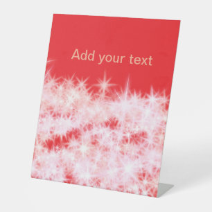 Signe De Table Simple rouge rose brillant étoiles ajouter votre t