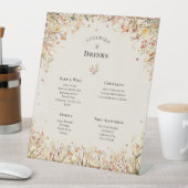 Signe De Table Simple Rustic Fall Beige Mariage Menu Boissons (In SItu)
