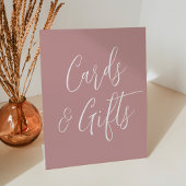 Signe De Table Simple Script Dusty Rose cartes de mariage et cade