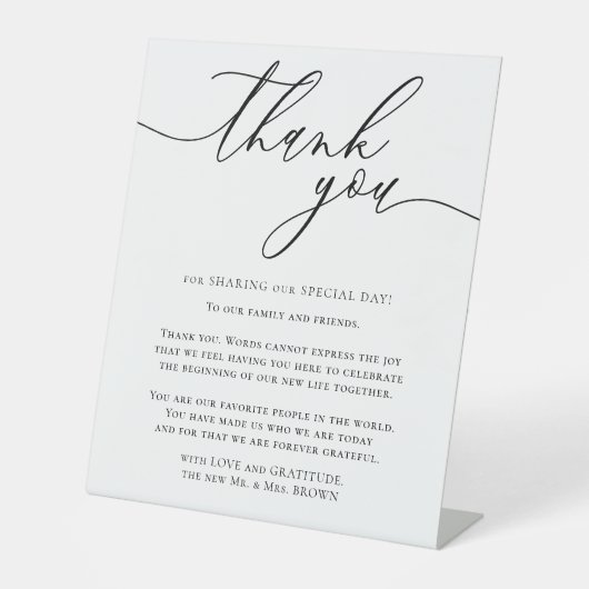 Signe De Table Simple sur mesure est bon Merci Mini (Recto)