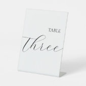 Signe De Table Simple Table Number Three  (Recto)