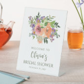 Signe De Table Simple violet orange douche florale Accueil (In SItu)