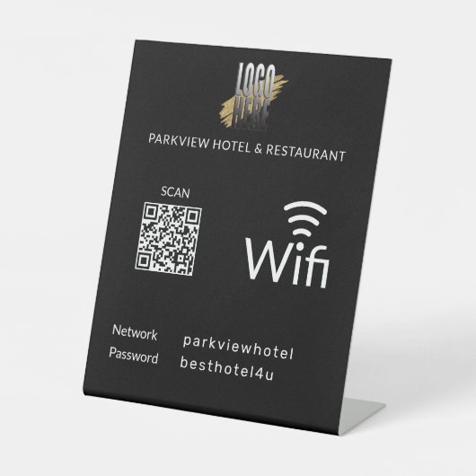Signe De Table Simple Wifi Network Password (Recto)